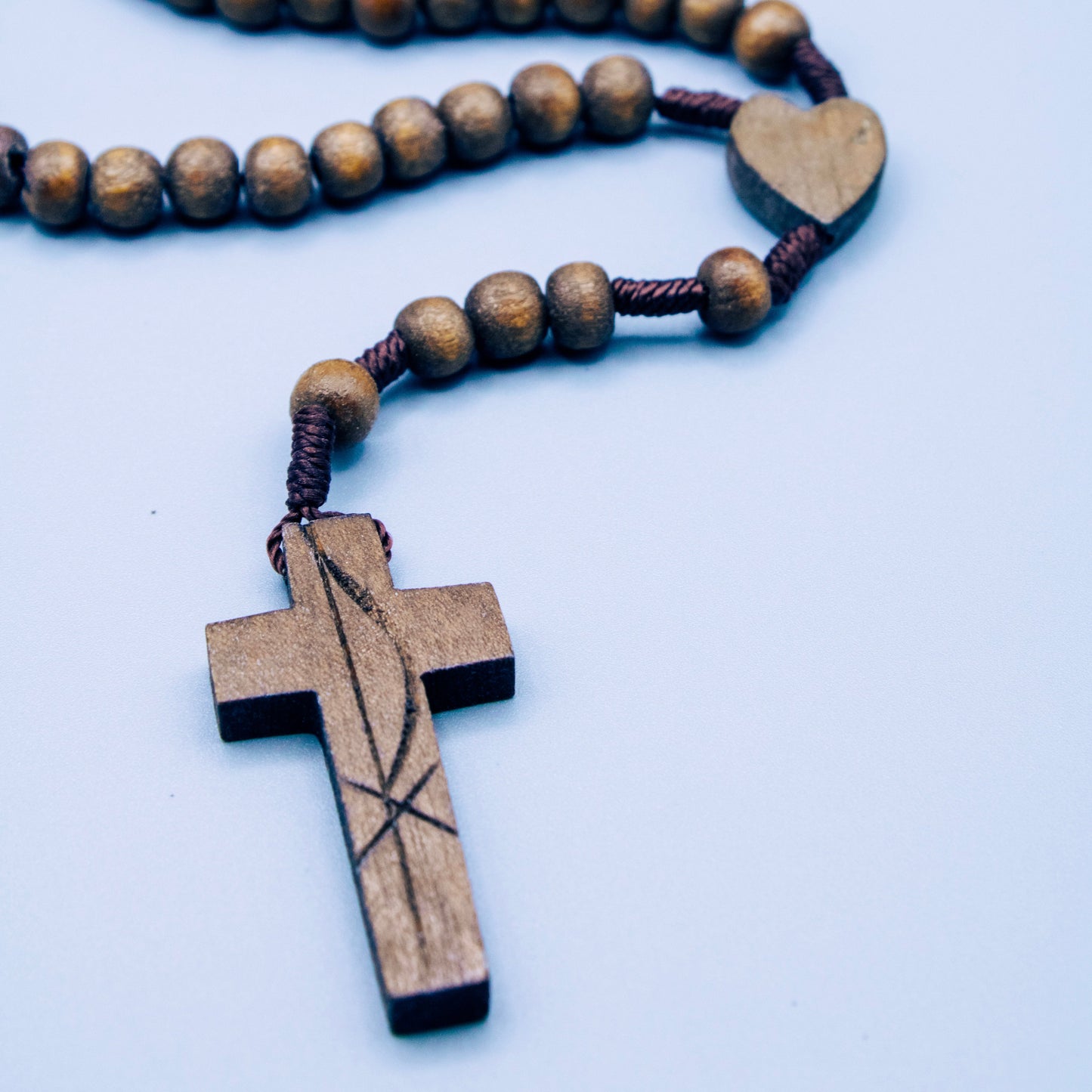 Handcrafted Rosary Cross Close Up