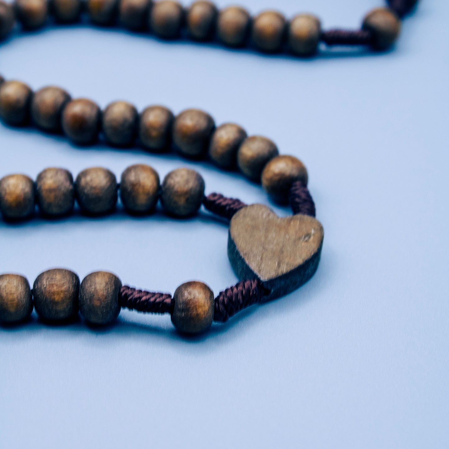 Handcrafted Rosary Close Up Heart