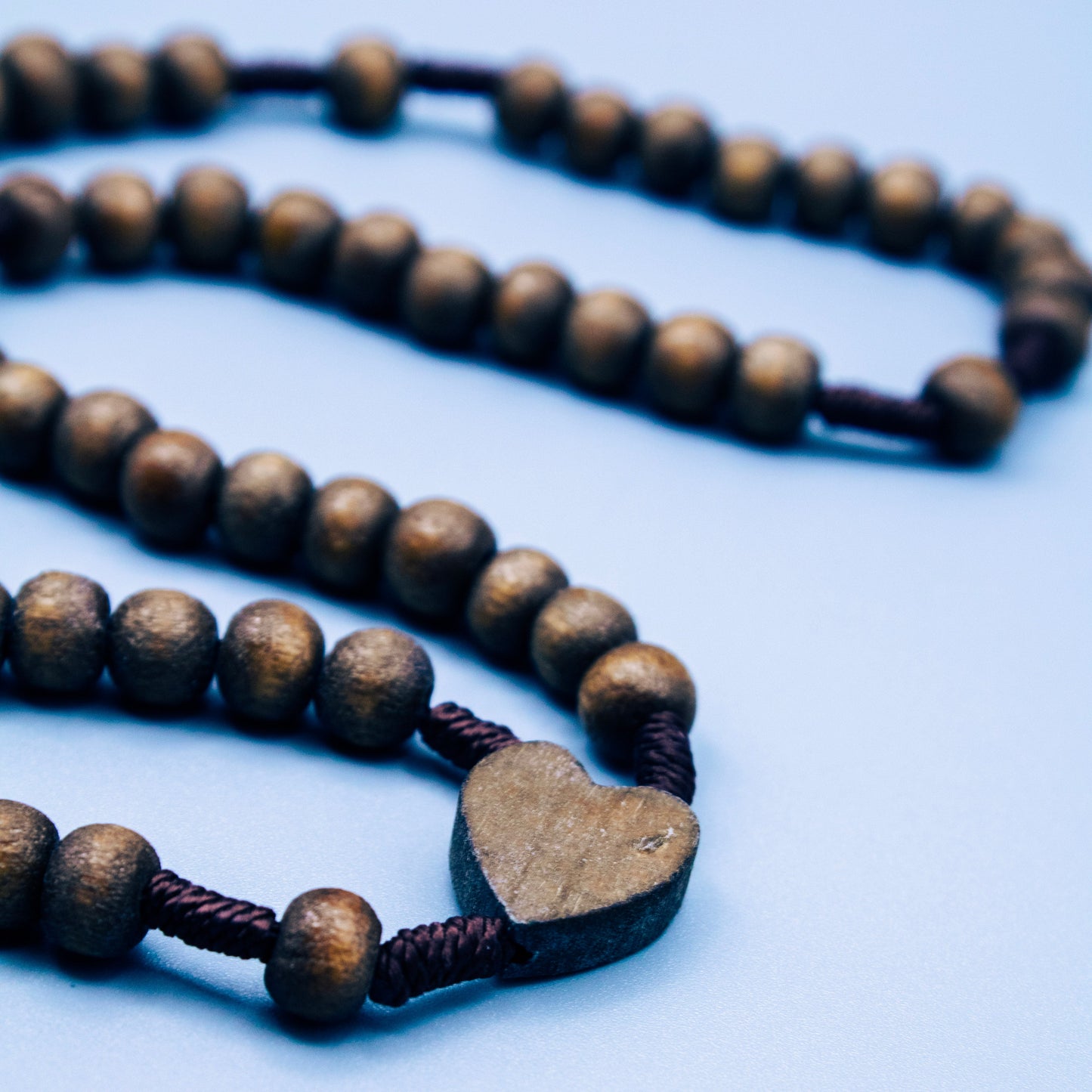 Handcrafted Rosary Close Up Heart