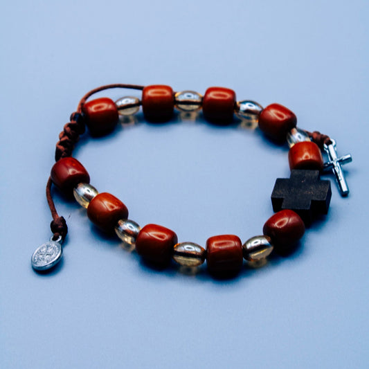 Rosary Decade Bracelet with St. Benedict Medal
