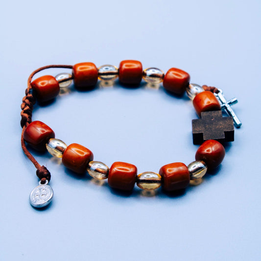 Rosary Decade Bracelet with St. Benedict Medal