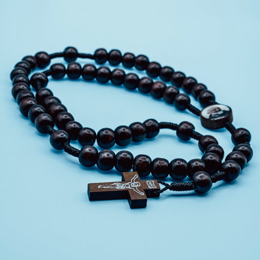 Handcrafted Dark Wood Rosary
